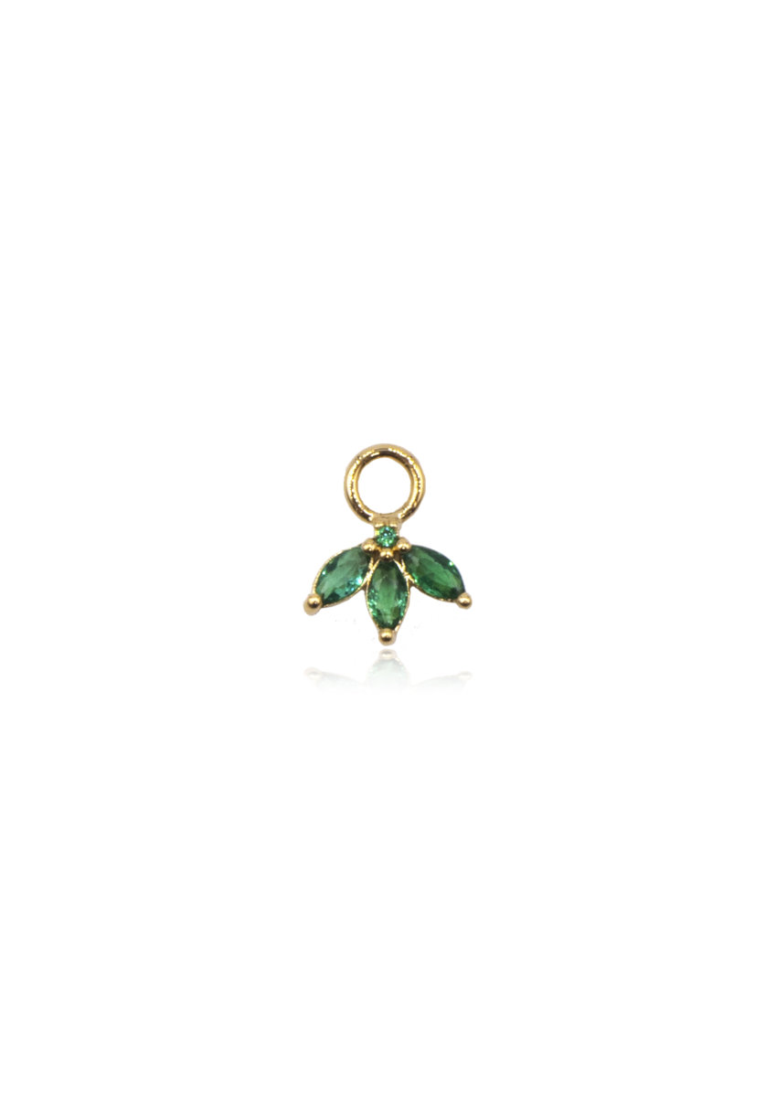 Caurel Boucles D'oreilles Fleures Vertes